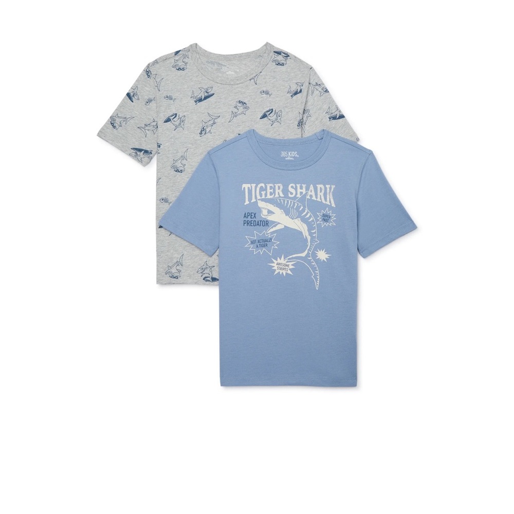 NWT 365 Kids from Garanimals Boys Mix and Match Tees with Short Sleeves, 2-Pack,